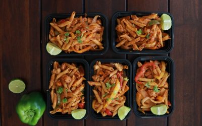 Chicken Fajita Protein Pasta Meal Prep