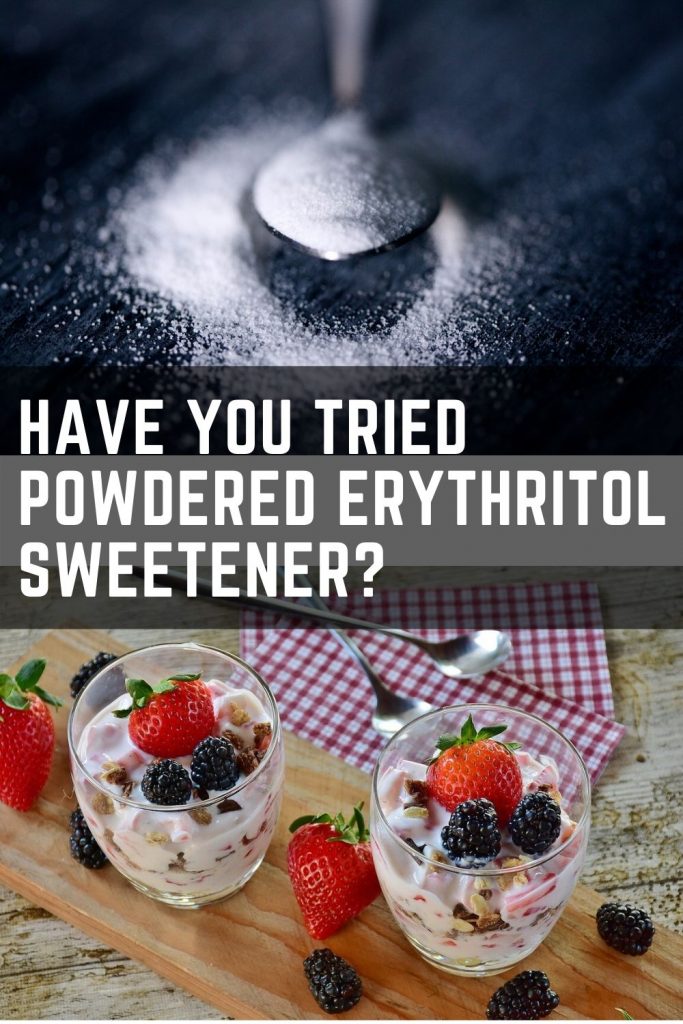 Powdered erythritol sweetener