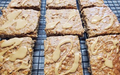 Healthy Apple Protein Bars with Peanut Butter