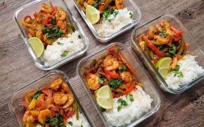 Healthy Spicy Chipotle Shrimp Bowl Meal Prep Recipe