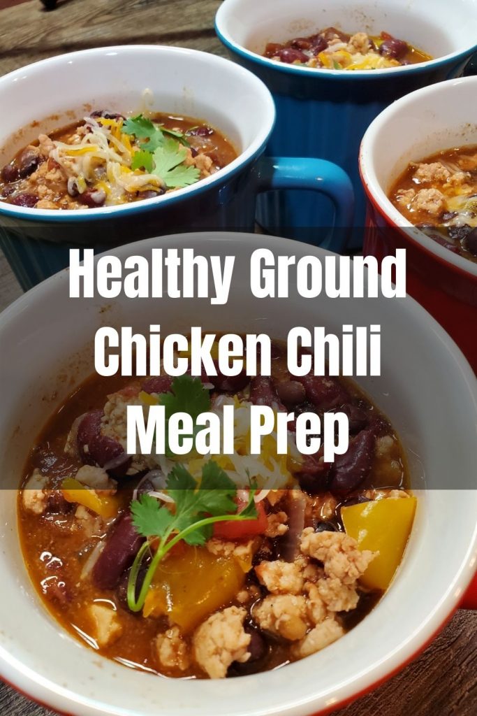 healthy ground chicken chili bowls